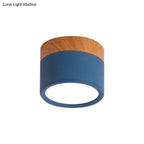 Flush Mount Ceiling Light Compact Cylindrical Metal Energy-Efficient LED