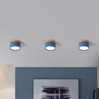 Flush Mount Ceiling Light Compact Cylindrical Metal Energy-Efficient LED