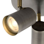 Flush Mount Ceiling Light Dimmable GU10 Compatible Antique Brass