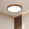 Flush Mount Ceiling Light Dimmable LED Slim Wood Surround