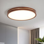 Flush Mount Ceiling Light Dimmable LED Slim Wood Surround