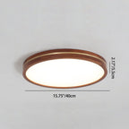Flush Mount Ceiling Light Dimmable LED Slim Wood Surround