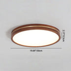 Flush Mount Ceiling Light Dimmable LED Slim Wood Surround