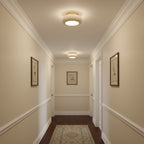 Flush Mount Ceiling Light Energy Efficient Metal & Glass