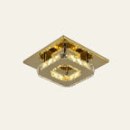Flush Mount Ceiling Light Square Crystal Integrated LED