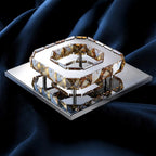 Flush Mount Ceiling Light Square Crystal Integrated LED