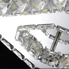 Flush Mount Ceiling Light Square Crystal Integrated LED