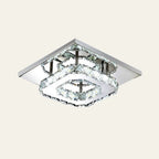 Flush Mount Ceiling Light Square Crystal Integrated LED