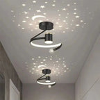 Flush Mount Ceiling Light Starry Projection Dimmable Warm LED
