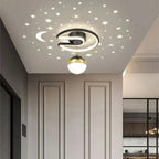 Flush Mount Ceiling Light Starry Projection Dimmable Warm LED