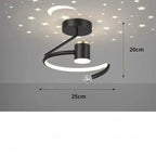 Flush Mount Ceiling Light Starry Projection Dimmable Warm LED