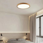 Flush Mount Ceiling Light Ultra-Thin Integrated LED Wood-Grain Frame
