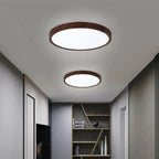 Flush Mount Ceiling Light Ultra-Thin Integrated LED Wood-Grain Frame