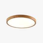 Flush Mount Ceiling Light Ultra-Thin Integrated LED Wood-Grain Frame
