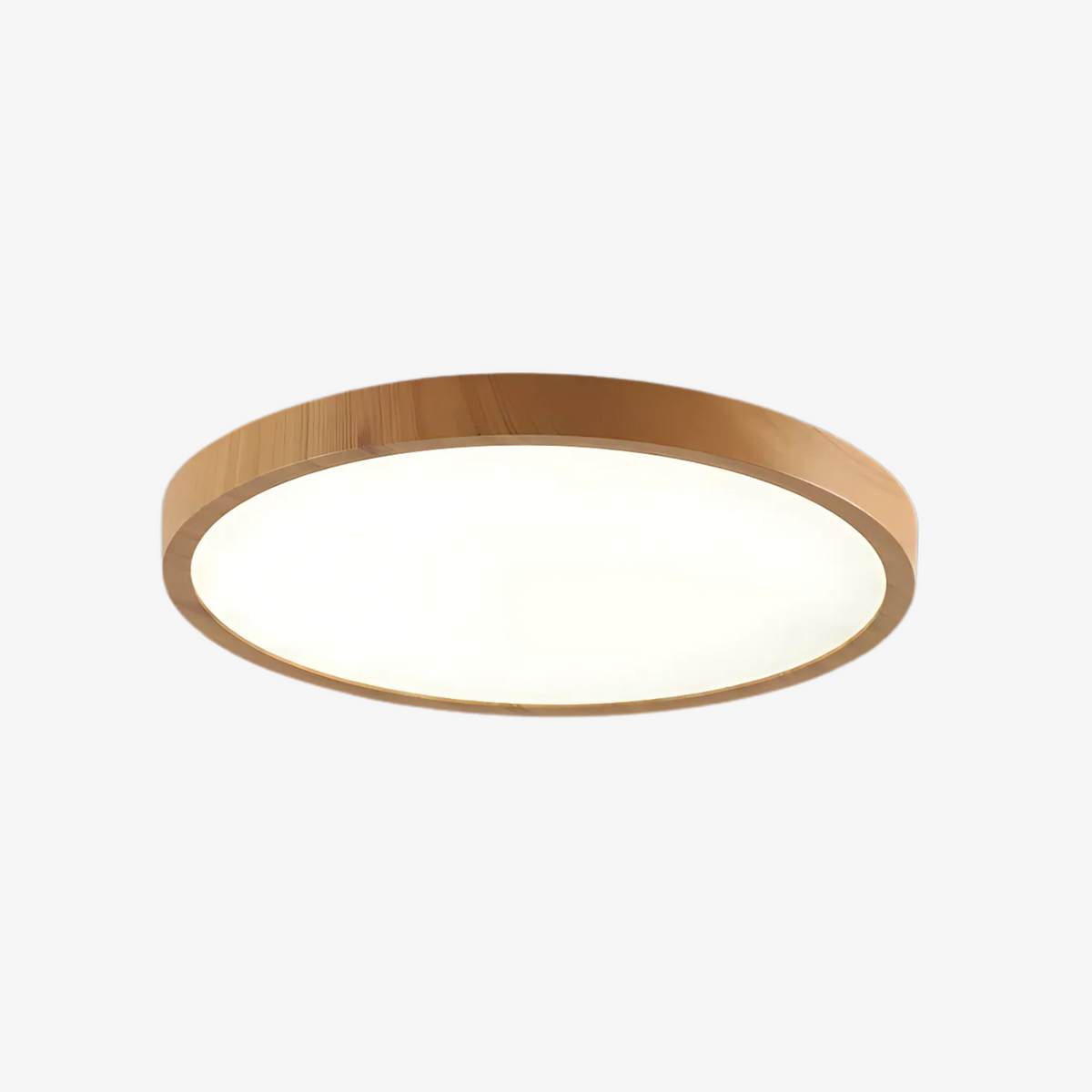 Flush Mount Ceiling Light Ultra-Thin Integrated LED Wood-Grain Frame