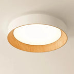 Flush Mount Ceiling Light Warm LED Wood Frame