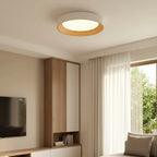 Flush Mount Ceiling Light Warm LED Wood Frame