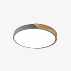Flush Mount Ceiling Light Wood Accent Integrated LED Dimmable