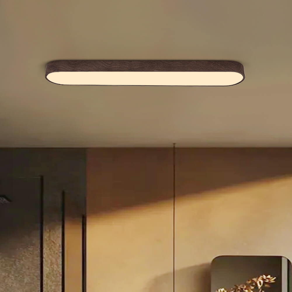 Flush Mount Light Built-In LED Wood & Acrylic