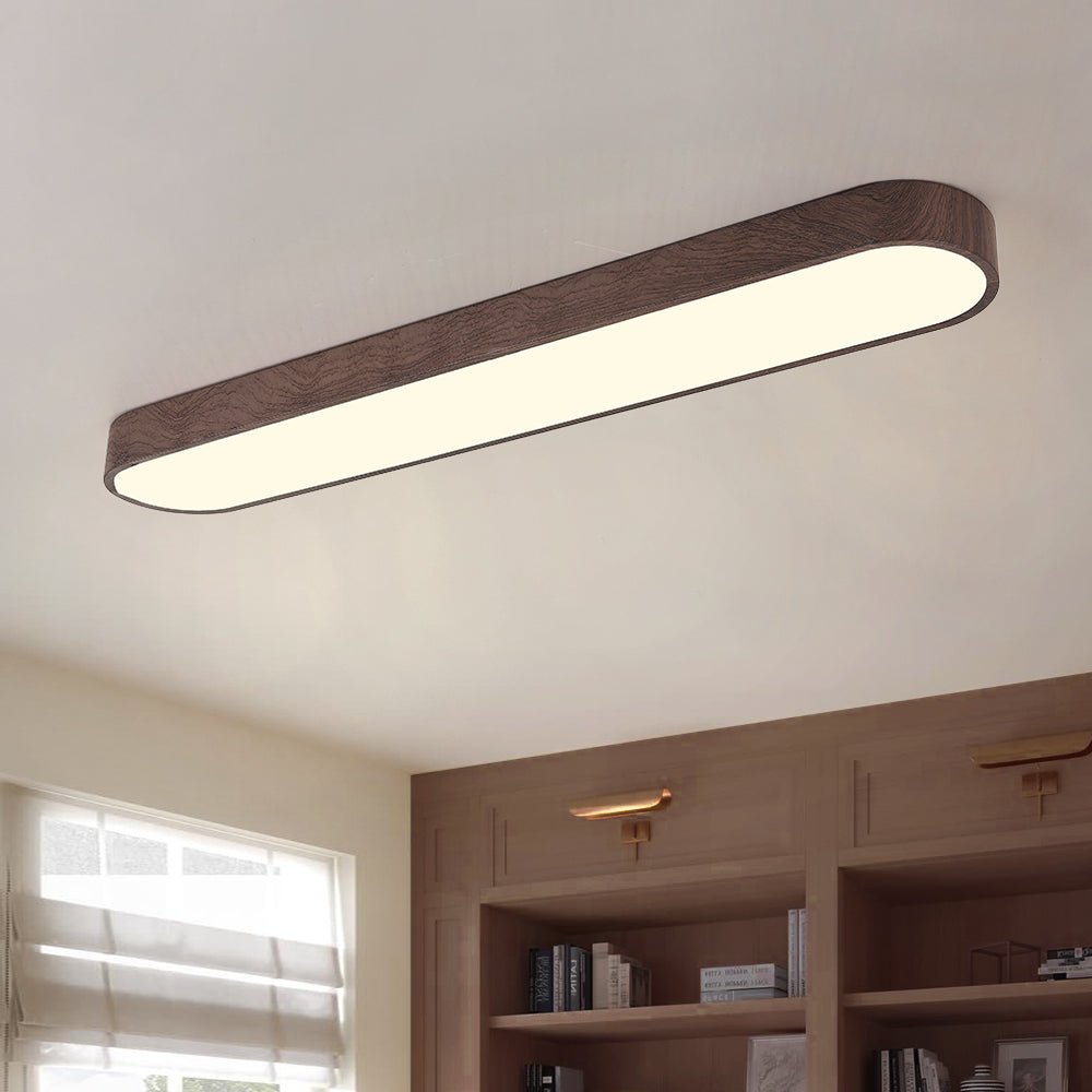 Flush Mount Light Built-In LED Wood & Acrylic