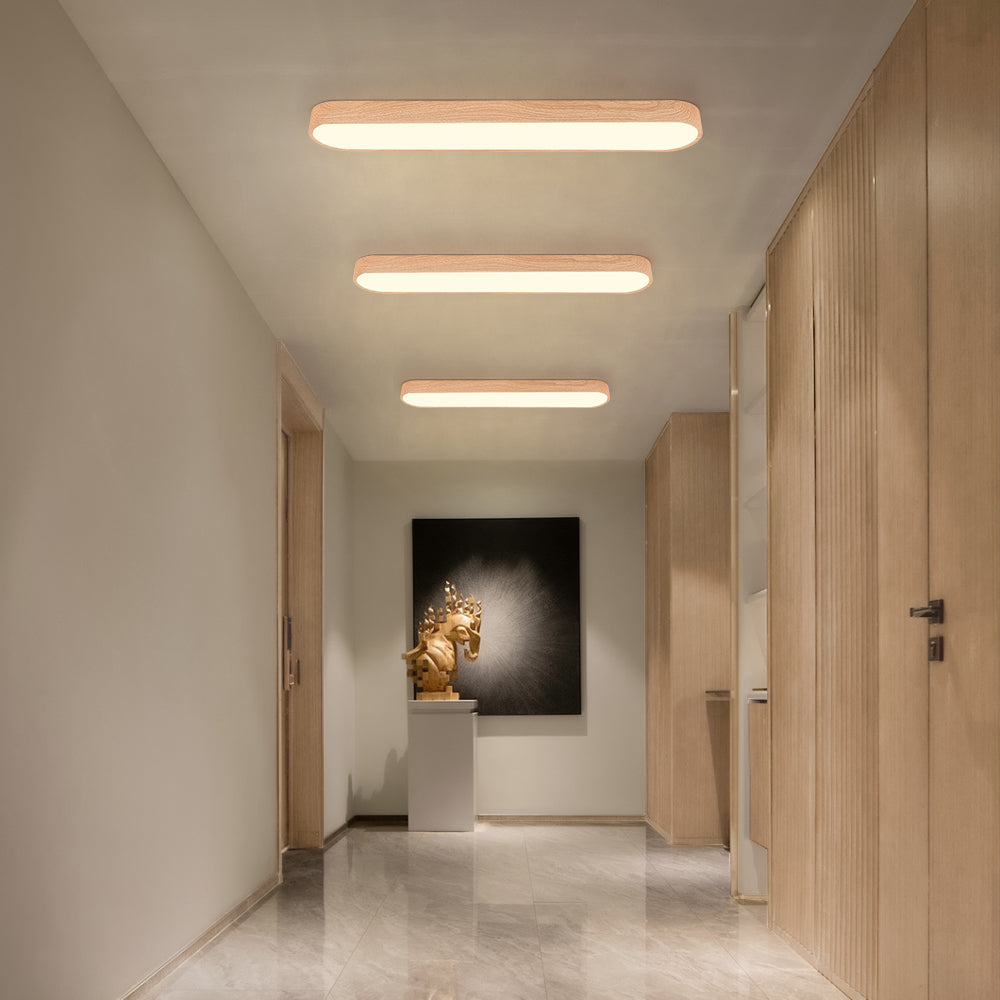 Flush Mount Light Built-In LED Wood & Acrylic