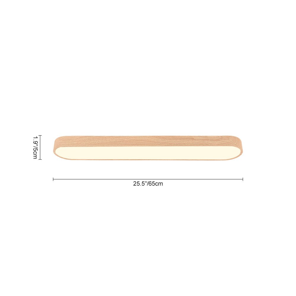 Flush Mount Light Built-In LED Wood & Acrylic