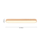 Flush Mount Light Built-In LED Wood & Acrylic