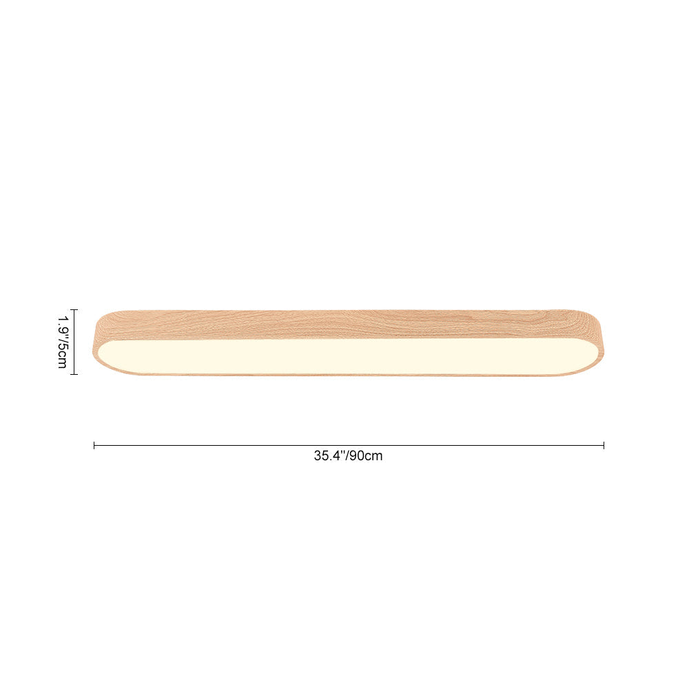 Flush Mount Light Built-In LED Wood & Acrylic