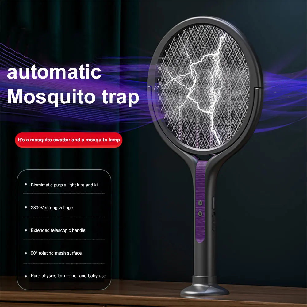 Fly Swatter Extendable Handle Rechargeable USB-C