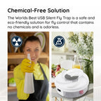 Fly Trap USB-Powered Silent & Chemical-Free
