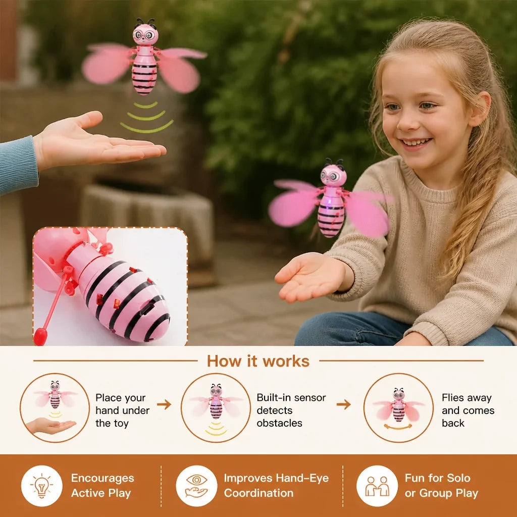 Flying Bee Toy Motion Sensor & LED Lights