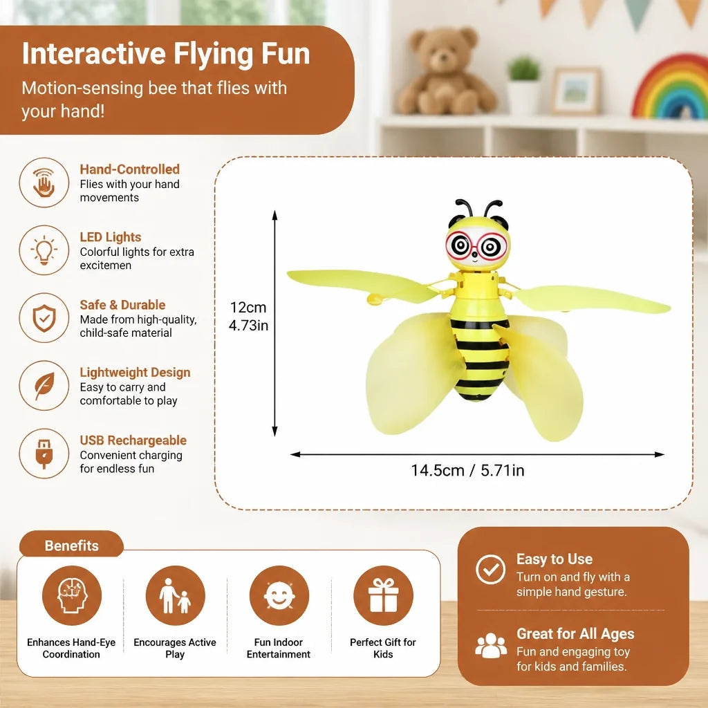 Flying Bee Toy Motion Sensor & LED Lights