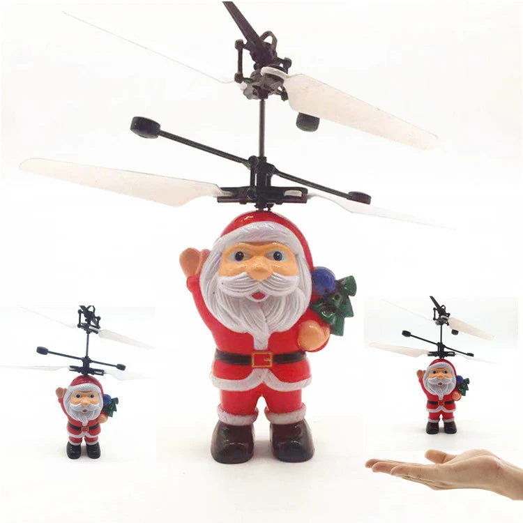 Flying Santa Decoration Rotating Propeller No Batteries