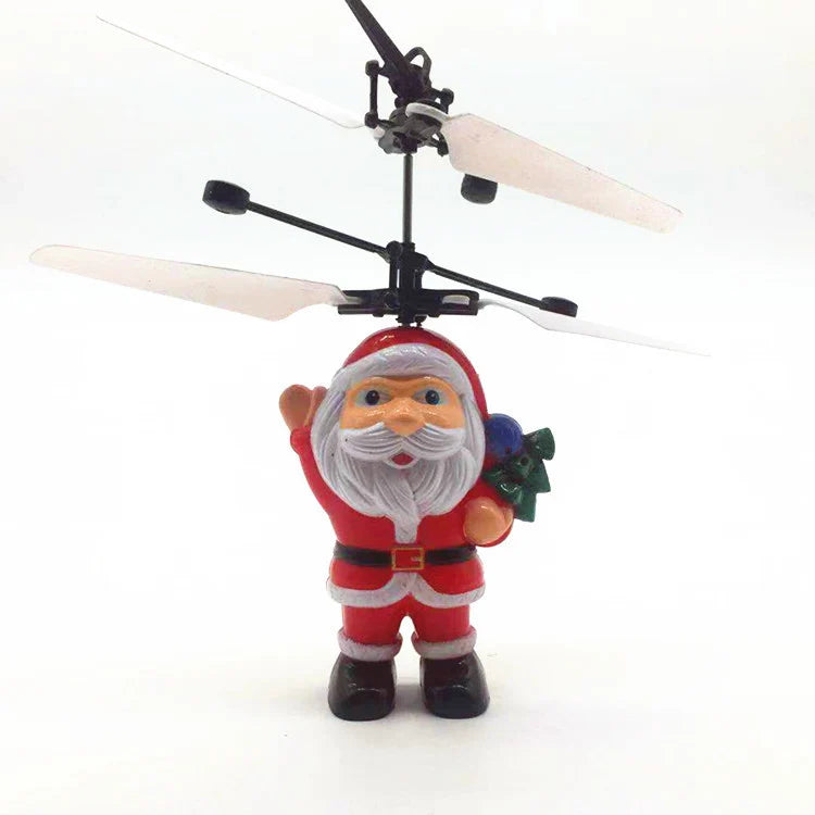 Flying Santa Decoration Rotating Propeller No Batteries