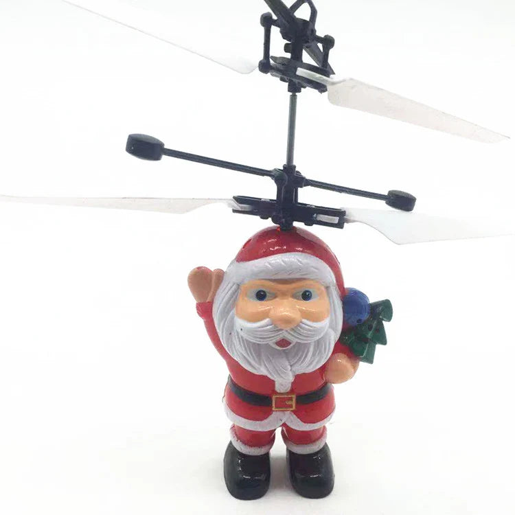 Flying Santa Decoration Rotating Propeller No Batteries