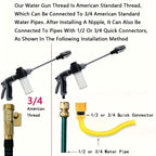 Foam Spray Gun High-Pressure Foam Nozzle 360-Degree Adjuster