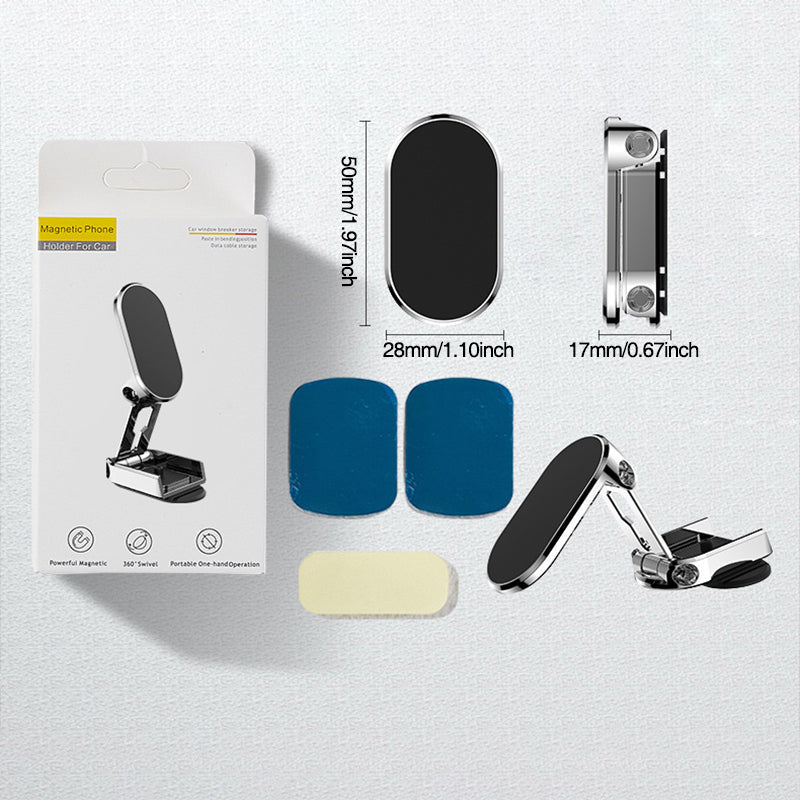 Fold-Flat Magnetic 360° Rotating Car Phone Mount