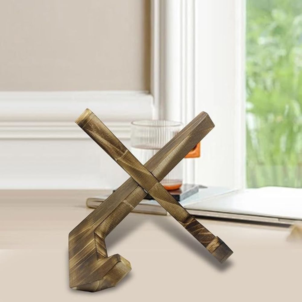 Fold-Flat Pine X-Frame Book & Tablet Stand