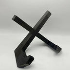 Fold-Flat Pine X-Frame Book & Tablet Stand