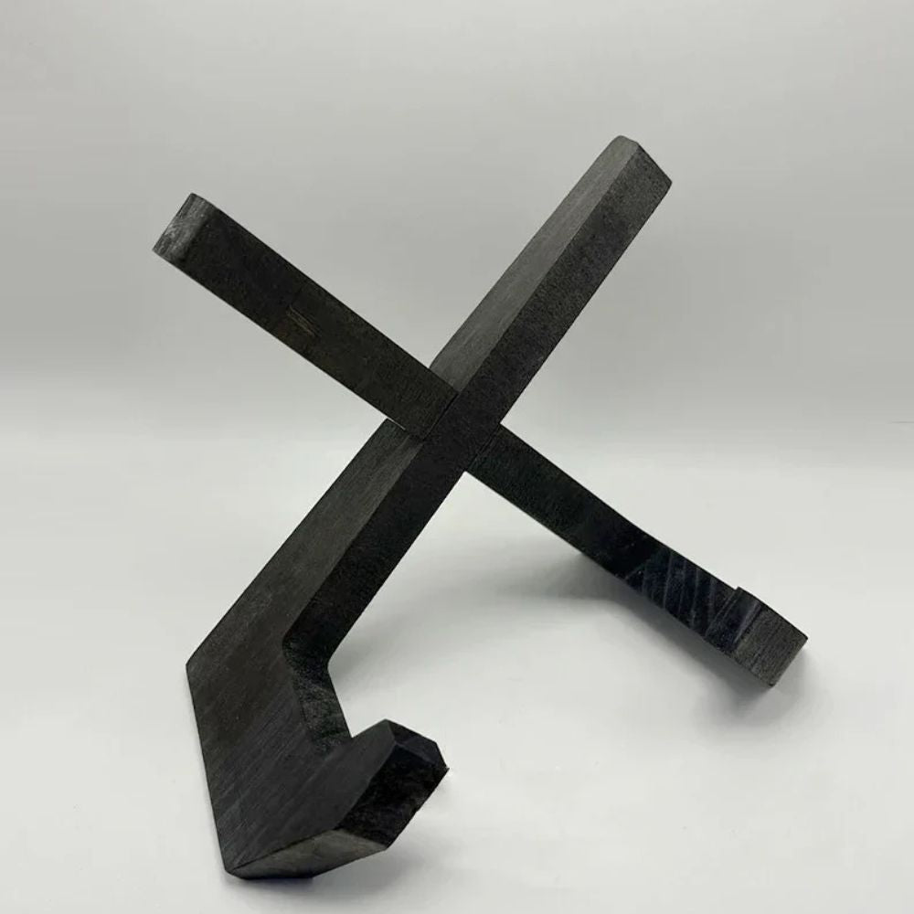 Fold-Flat Pine X-Frame Book & Tablet Stand