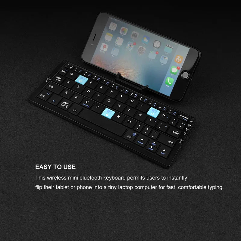 Foldable Bluetooth Keyboard Aluminum Alloy Magnetic Stand