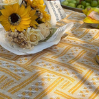 Foldable Cotton Blend Picnic Mat (Machine Washable)