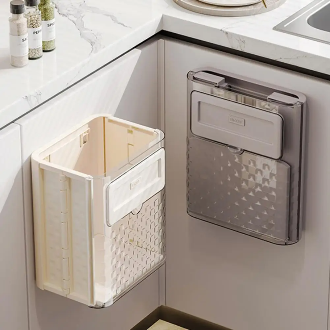 Foldable Hygienic Clip-On Hanging Trash Bin
