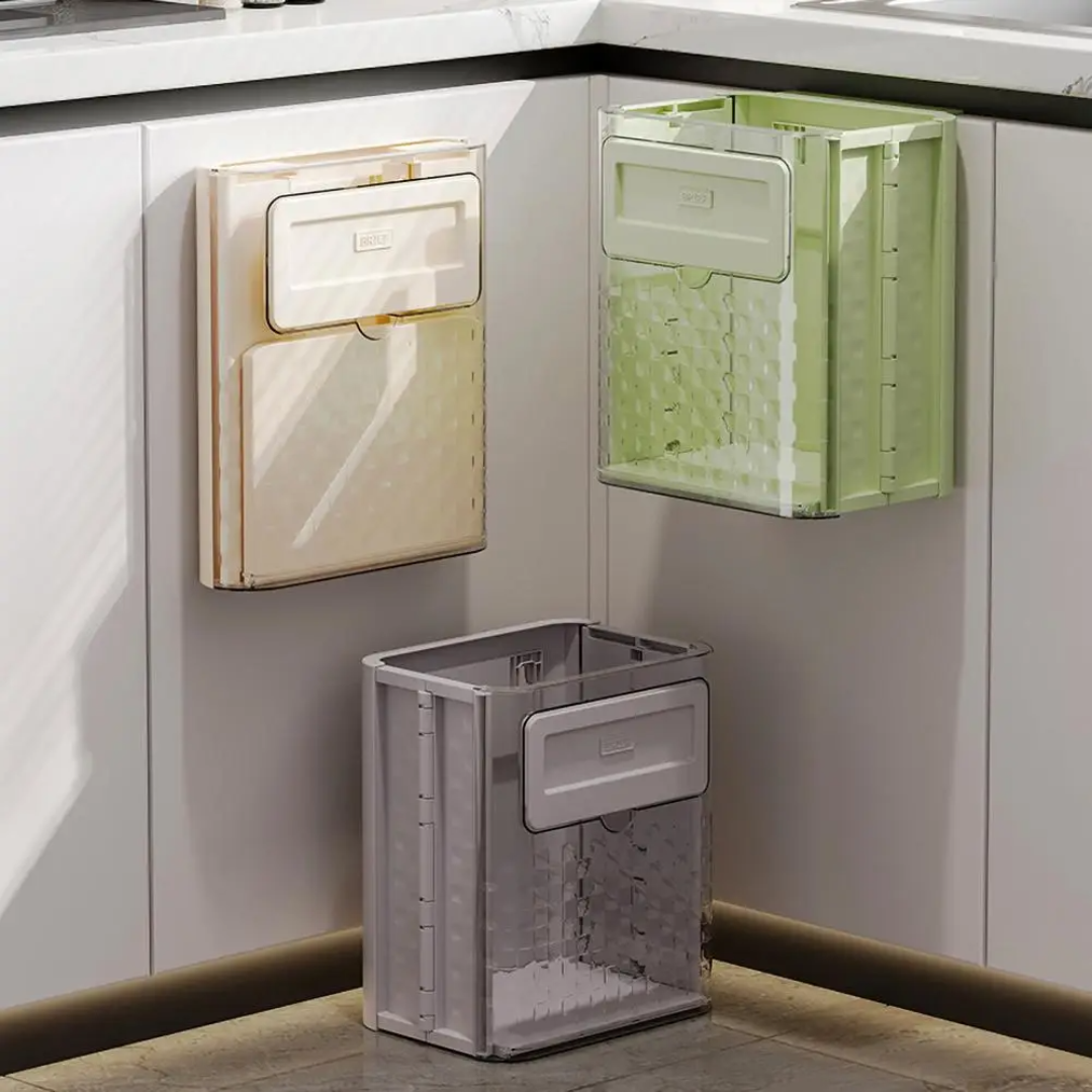 Foldable Hygienic Clip-On Hanging Trash Bin