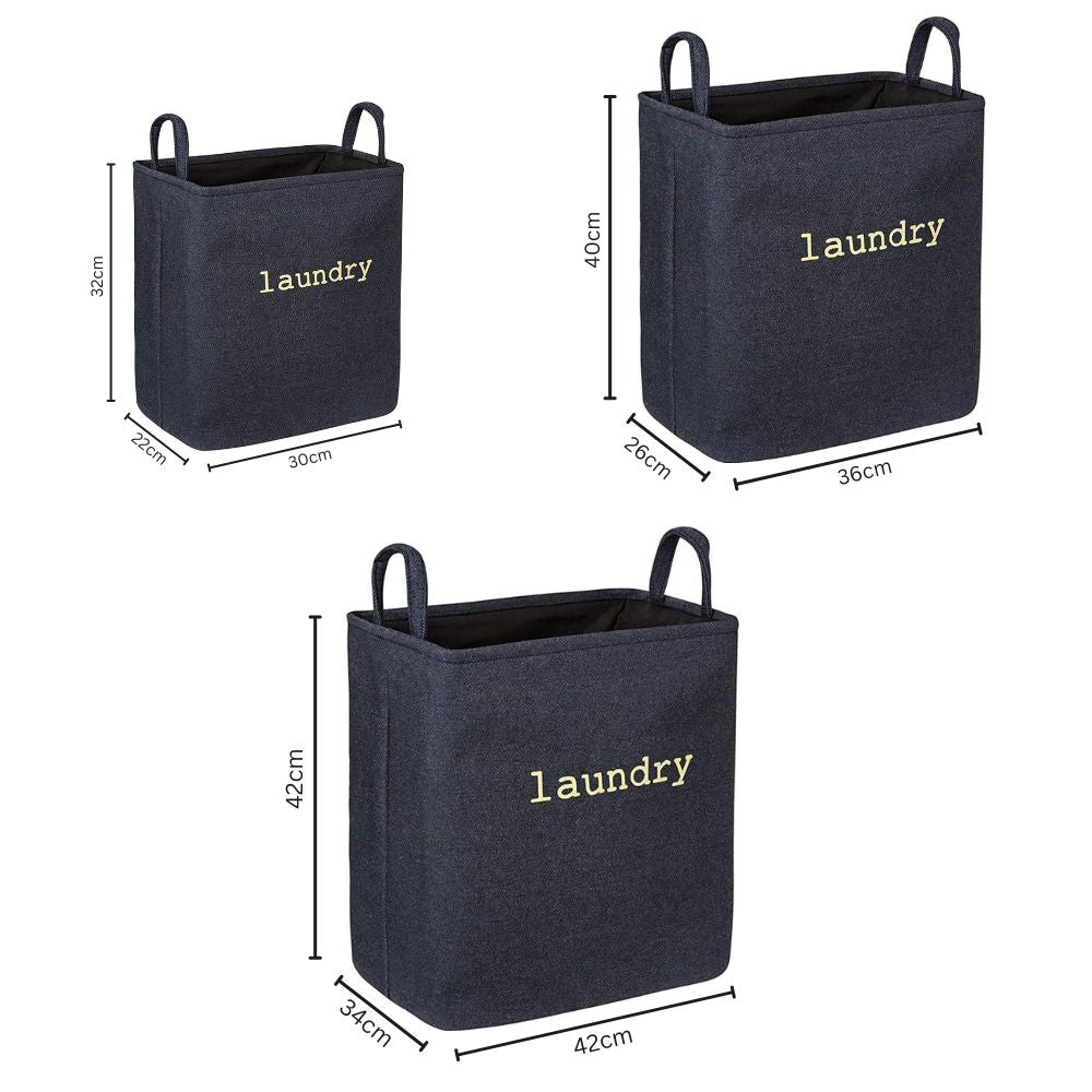Foldable Microfiber Laundry Basket (Reinforced Handles)