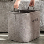 Foldable Microfiber Laundry Basket (Reinforced Handles)