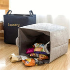 Foldable Microfiber Laundry Basket (Reinforced Handles)