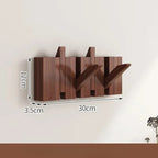 Foldable Natural Wood Piano Key Wall Hook Rack