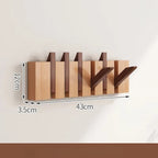 Foldable Natural Wood Piano Key Wall Hook Rack