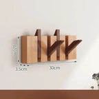 Foldable Natural Wood Piano Key Wall Hook Rack